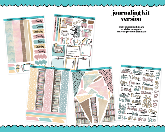 Journaling Kit My Weekend is Booked Reading & Book Themed Planner Sticker Kit