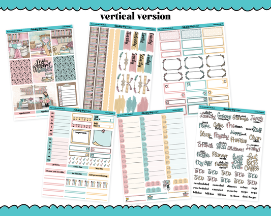 Vertical My Weekend is Booked Reading & Book Themed Planner Sticker Kit for Vertical Standard Size Planners or Inserts