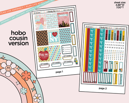 Hobonichi Cousin Weekly The Big Apple Planner Sticker Kit for Hobo Cousin or Similar Planners