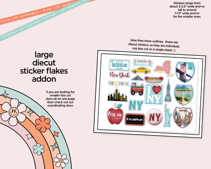 Journaling and Daily Planning The Big Apple Planner Sticker Kit