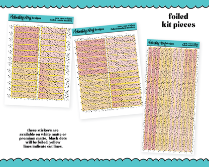Foiled New Year Wishes Headers or Long Strips Planner Stickers for any Planner or Insert