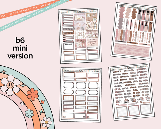 Mini B6 A New Story Planner Sticker Kit sized for ANY Vertical Insert