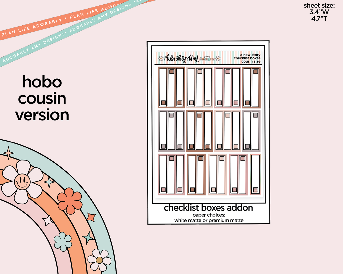 Hobonichi Cousin Weekly A New Story Planner Sticker Kit for Hobo Cousin or Similar Planners