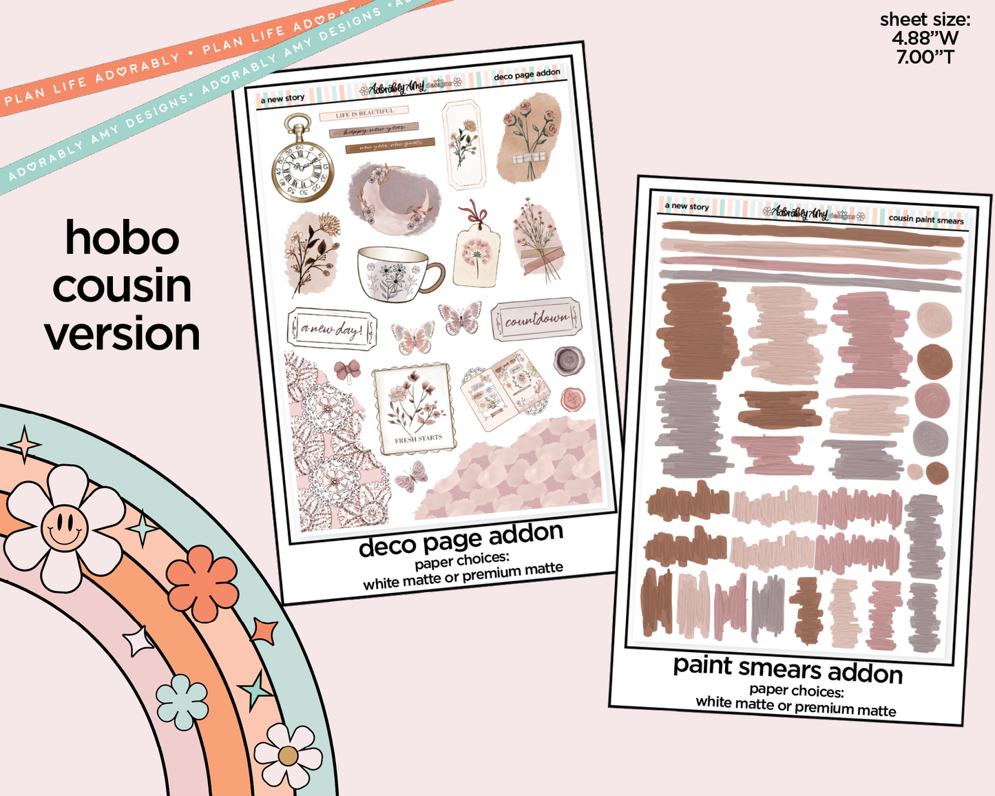 Hobonichi Cousin Weekly A New Story Planner Sticker Kit for Hobo Cousin or Similar Planners