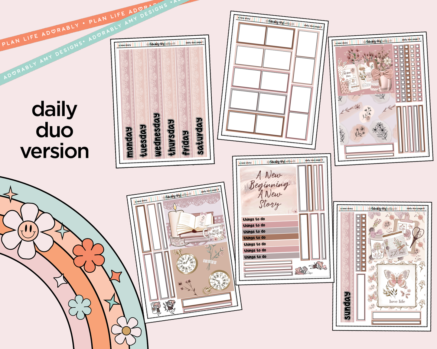 Daily Duo A New Story Weekly Planner Sticker Kit for Daily Duo Planner