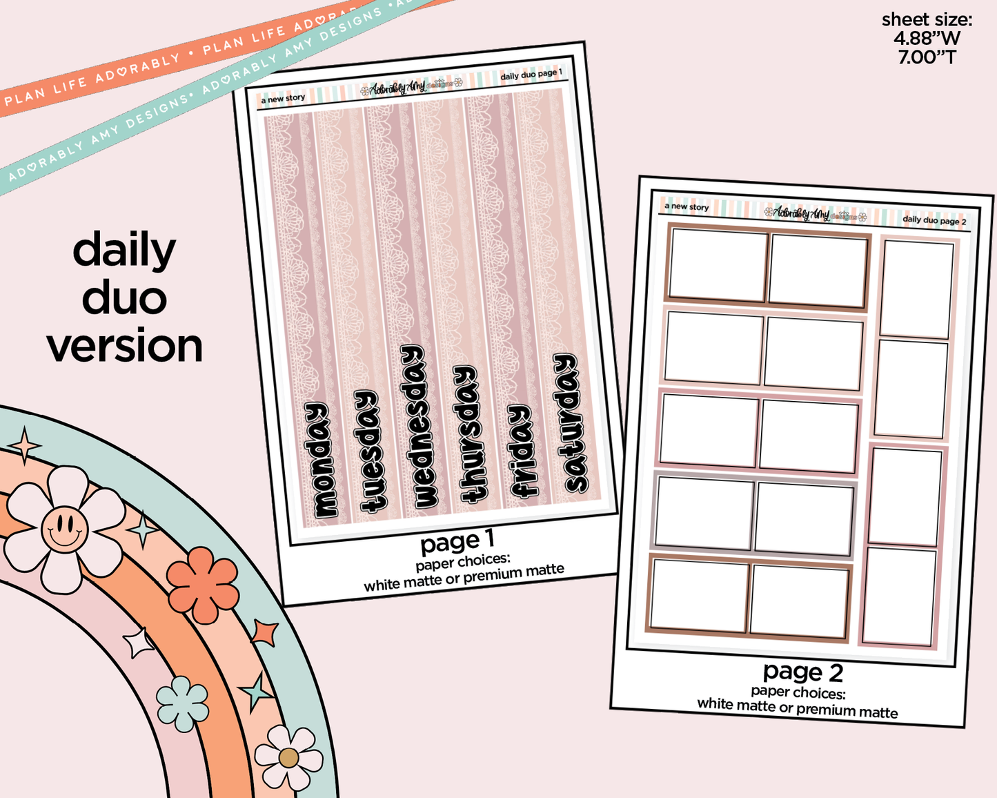 Daily Duo A New Story Weekly Planner Sticker Kit for Daily Duo Planner