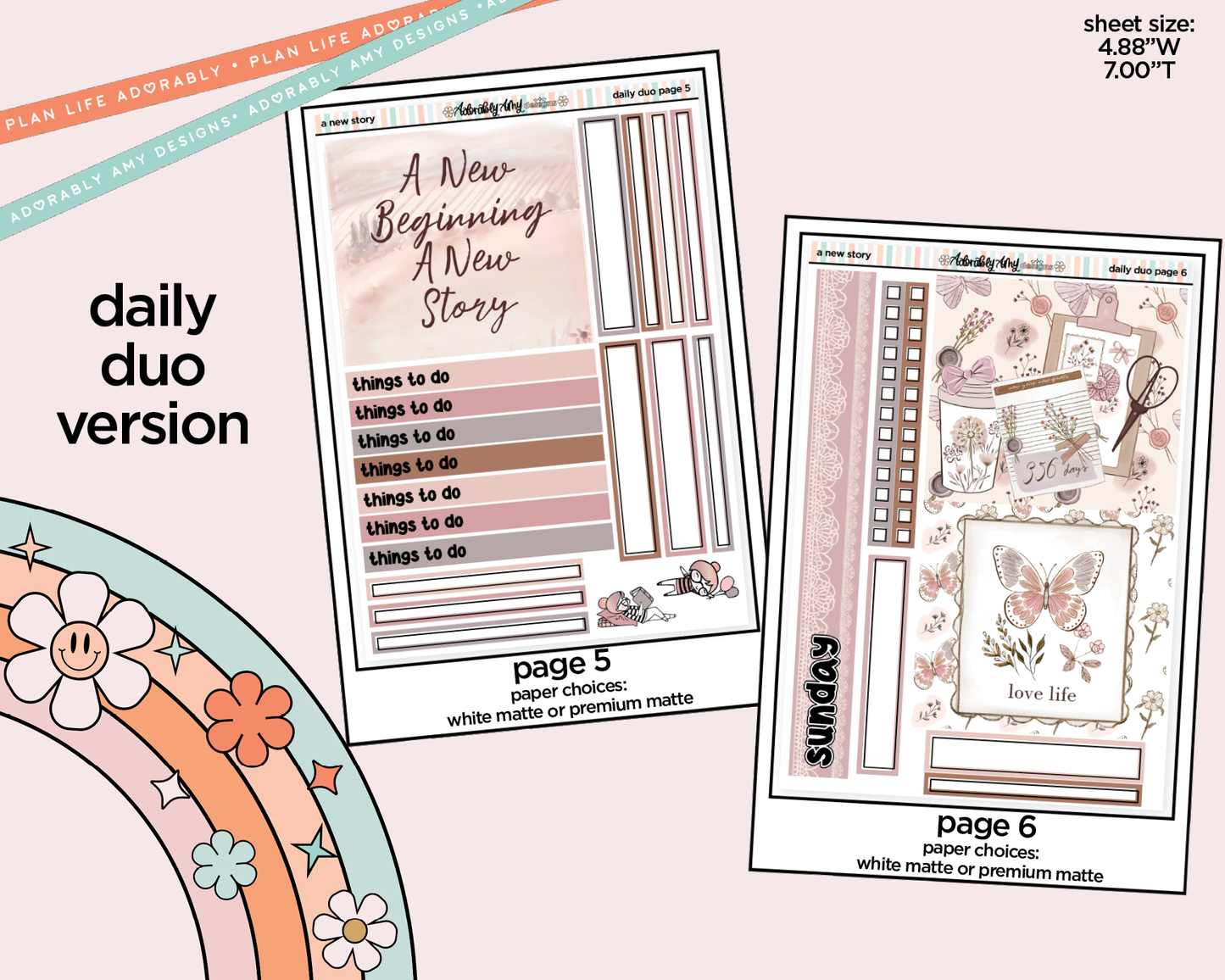 Daily Duo A New Story Weekly Planner Sticker Kit for Daily Duo Planner