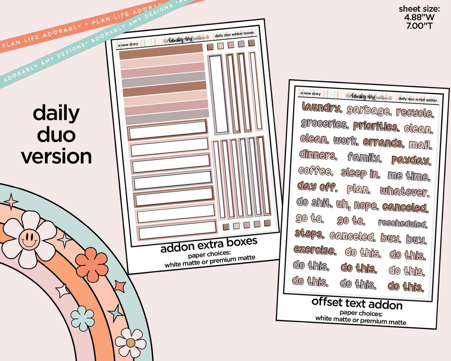 Daily Duo A New Story Weekly Planner Sticker Kit for Daily Duo Planner