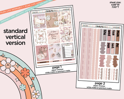 Vertical A New Story Weekly Sticker Kit for Vertical Standard Size Planners or Insert