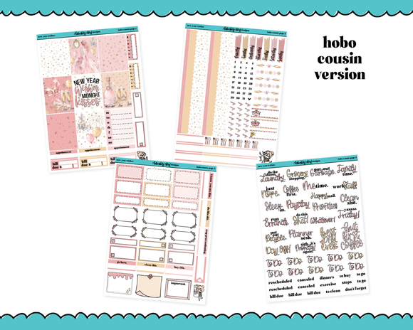 Hobonichi Cousin Weekly New Year Wishes Planner Sticker Kit for Hobo Cousin or Similar Planners