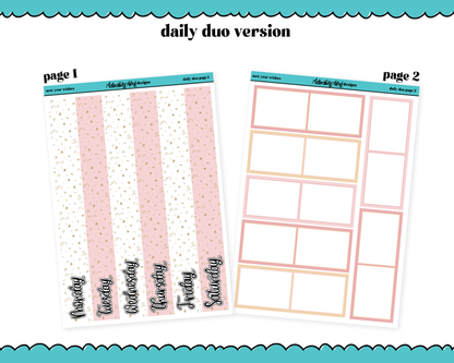 Daily Duo New Years Wishes Weekly Planner Sticker Kit for Daily Duo Planner