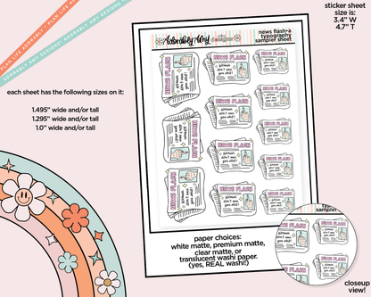 Newsflash! Women Don't Owe You Shit! Typography Sampler Planner Stickers