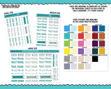 Rainbow or Black Next Week Reminder Stickers - 8 Fonts -  Planner Stickers for any Planner or Insert