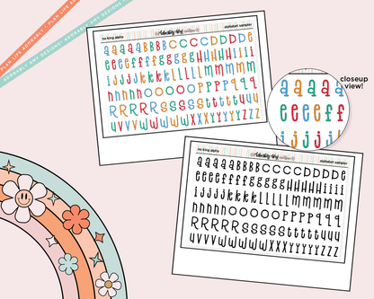 No King Alphabet Stickers Deco Typography Sampler Planner Stickers