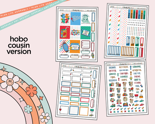 Hobonichi Cousin Weekly No King Planner Sticker Kit for Hobo Cousin or Similar Planners - Adorably Amy Designs