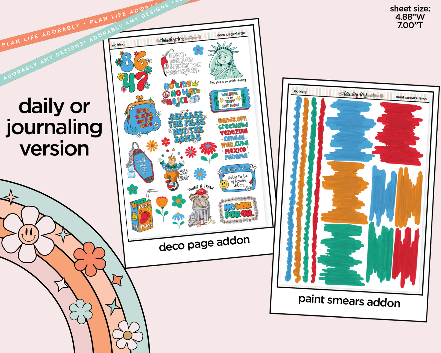 Journaling and Daily Planning No King Planner Sticker Kit