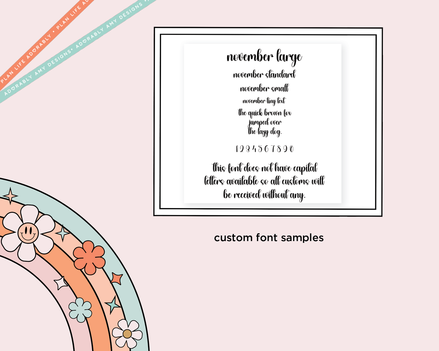 November LE Custom Typography Sticker Reminder Planner Stickers