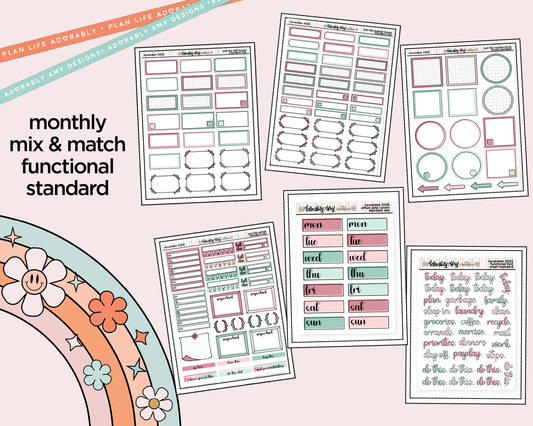 November 2025 Mix & Match Functional Sheets Limited Edition (3 sizes)