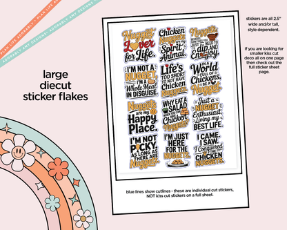 Nugget Lover for LIfe Deco Typography Sampler Planner Stickers