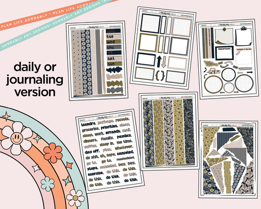 Journaling and Daily Planning Nurture Planner Sticker Kit