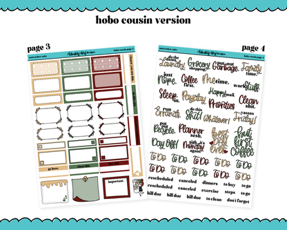 Hobonichi Cousin Weekly Nutcracker Suite Christmas Themed Planner Sticker Kit for Hobo Cousin or Similar Planners