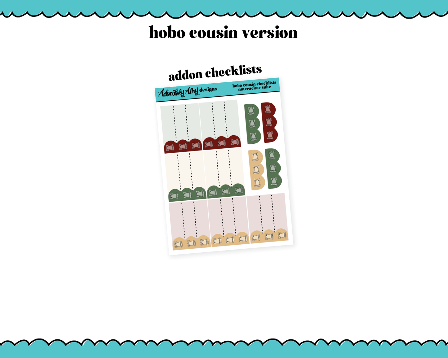 Hobonichi Cousin Weekly Nutcracker Suite Christmas Themed Planner Sticker Kit for Hobo Cousin or Similar Planners