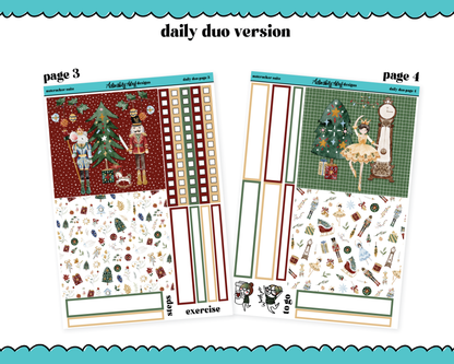 Daily Duo Nutcracker Suite Christmas Themed Weekly Planner Sticker Kit for Daily Duo Planner