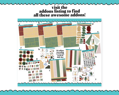 Vertical Nutcracker Suite Christmas Themed Planner Sticker Kit for Vertical Standard Size Planners or Inserts