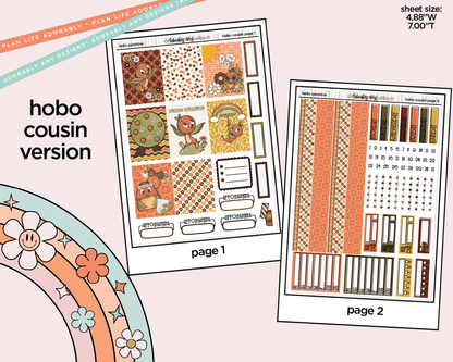 Hobonichi Cousin Weekly Hello Sunshine Orange Bird Planner Sticker Kit for Hobo Cousin or Similar Planners - Adorably Amy Designs