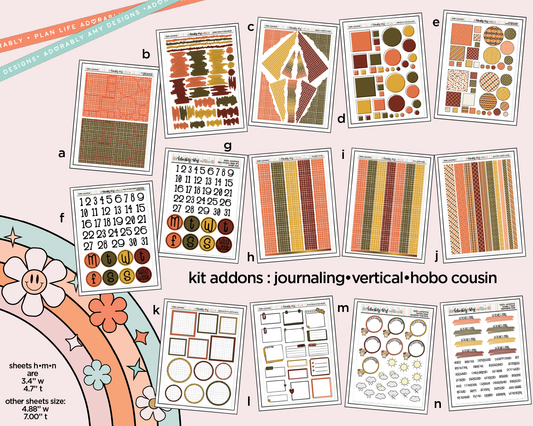 Hello Sunshine Orange Bird Weekly Kit Addons - All Sizes - Strips, Smears and More! - Adorably Amy Designs