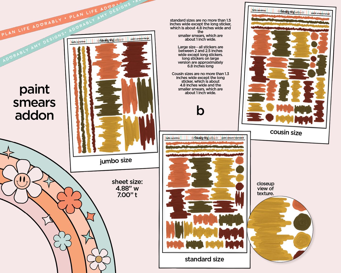 Hello Sunshine Orange Bird Weekly Kit Addons - All Sizes - Strips, Smears and More! - Adorably Amy Designs