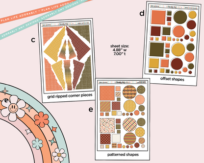 Hello Sunshine Orange Bird Weekly Kit Addons - All Sizes - Strips, Smears and More! - Adorably Amy Designs