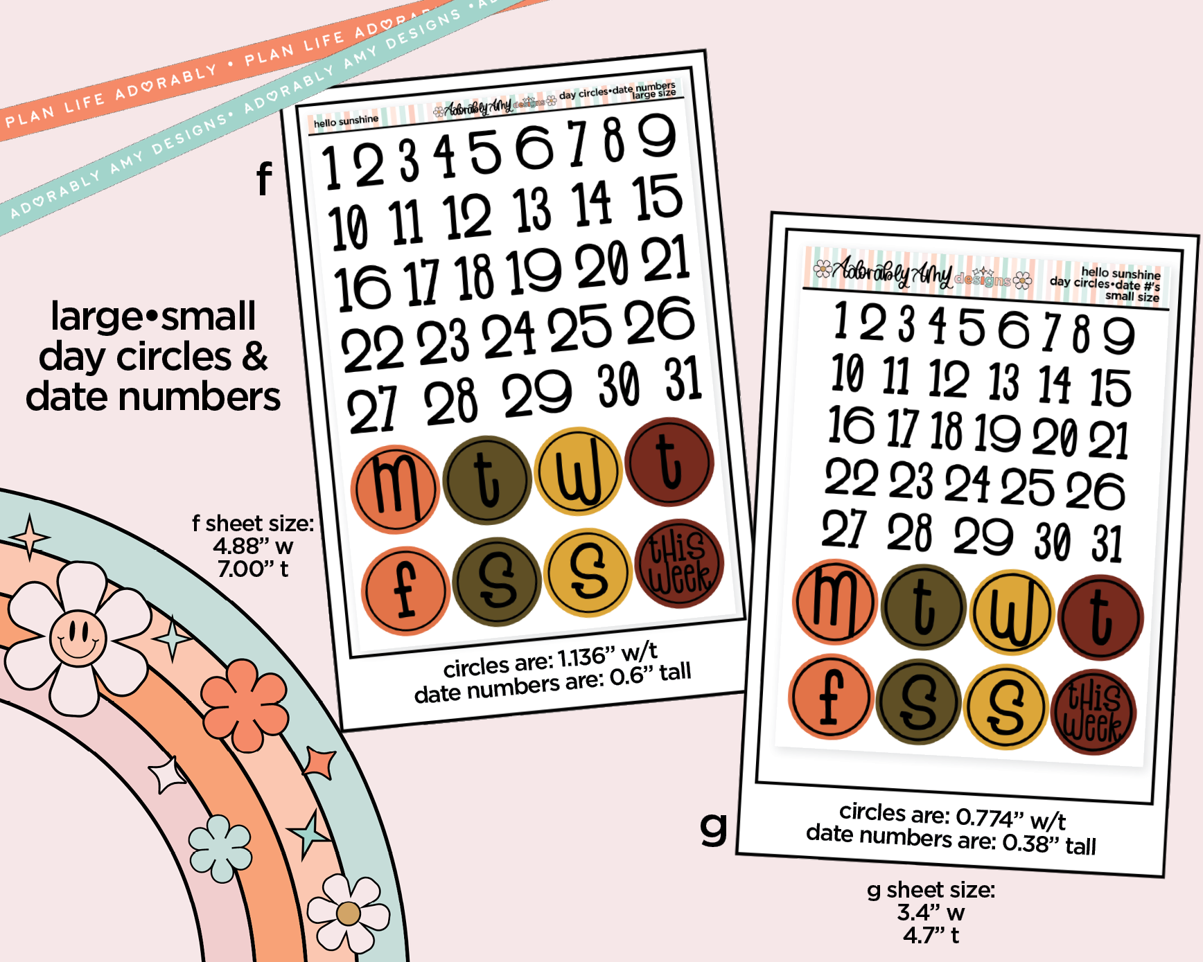 Hello Sunshine Orange Bird Weekly Kit Addons - All Sizes - Strips, Smears and More! - Adorably Amy Designs
