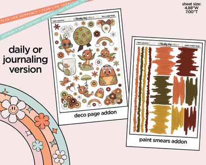 Journaling and Daily Planning Hello Sunshine Orange Bird Planner Sticker Kit - Adorably Amy Designs
