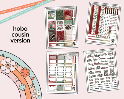 Hobonichi Cousin Weekly Old Fashioned Family Christmas Planner Sticker Kit for Hobo Cousin or Similar Planners