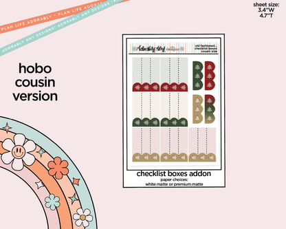 Hobonichi Cousin Weekly Old Fashioned Family Christmas Planner Sticker Kit for Hobo Cousin or Similar Planners