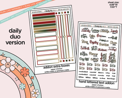 Daily Duo Old Fashioned Family Christmas Weekly Planner Sticker Kit for Daily Duo Planner