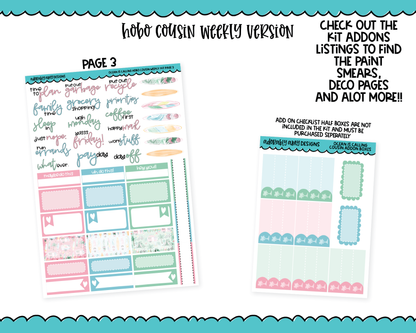 Hobonichi Cousin Weekly Ocean is Calling Themed Planner Sticker Kit for Hobo Cousin or Similar Planners