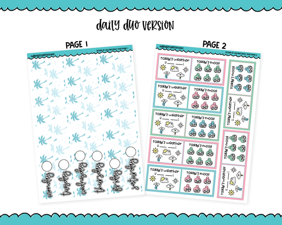 Daily Duo Ocean is Calling Themed Weekly Planner Sticker Kit for Daily Duo Planner