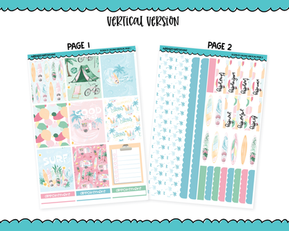 Vertical Ocean is Calling Themed Planner Sticker Kit for Vertical Standard Size Planners or Inserts