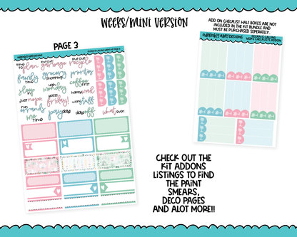 Mini B6/Weeks Ocean is Calling Themed Weekly Planner Sticker Kit sized for ANY Vertical Insert