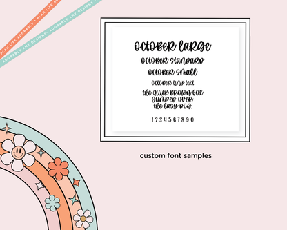 October LE Custom Typography Sticker Reminder Planner Stickers