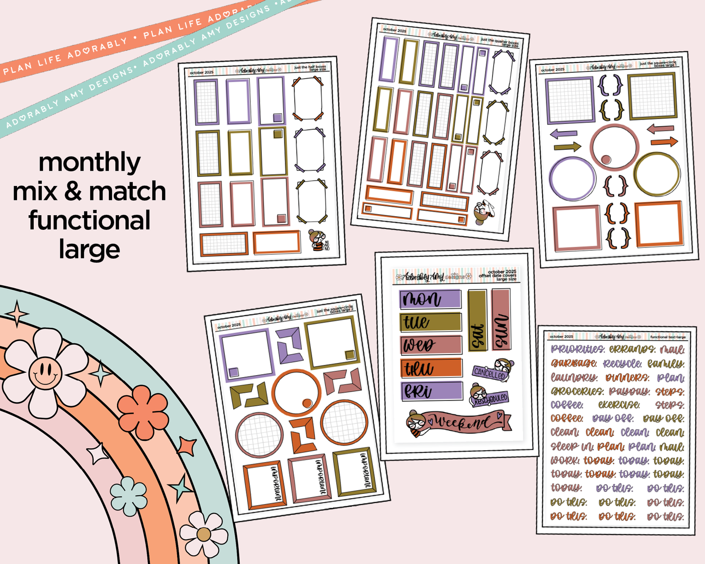 October 2025 Mix & Match Functional Sheets Limited Edition (3 sizes)