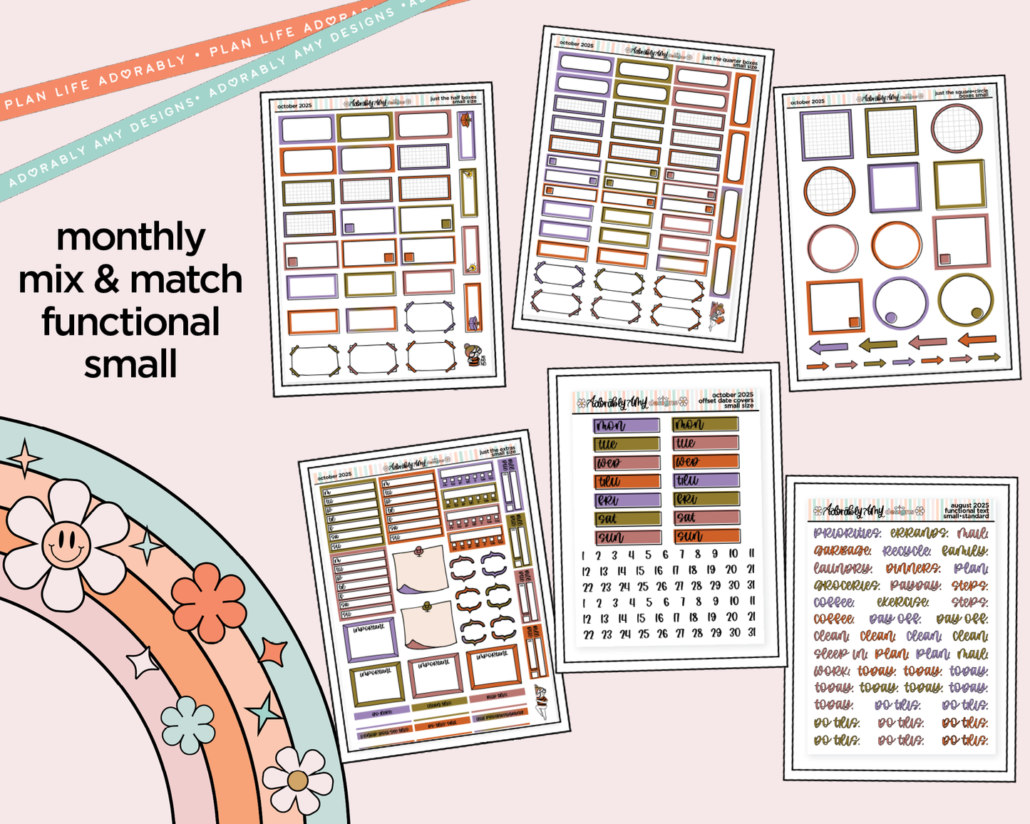 October 2025 Mix & Match Functional Sheets Limited Edition (3 sizes)