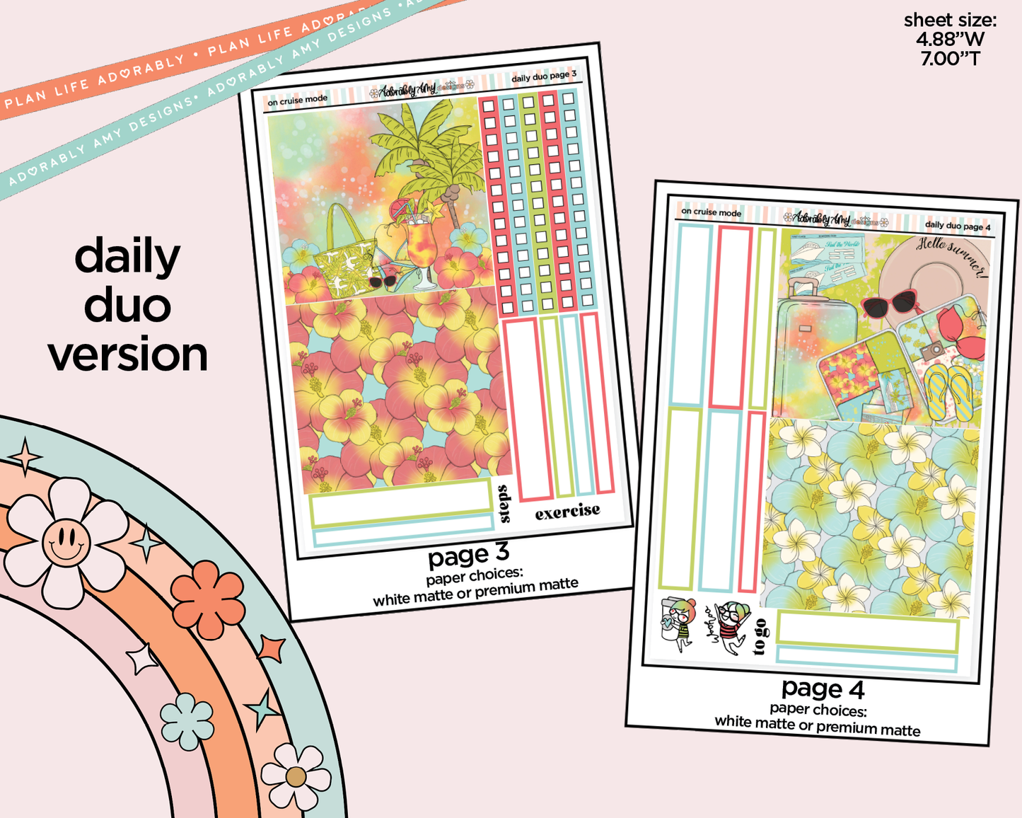 Daily Duo On Cruise Mode Weekly Planner Sticker Kit for Daily Duo Planner