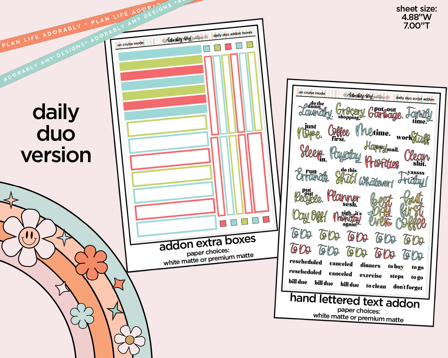 Daily Duo On Cruise Mode Weekly Planner Sticker Kit for Daily Duo Planner