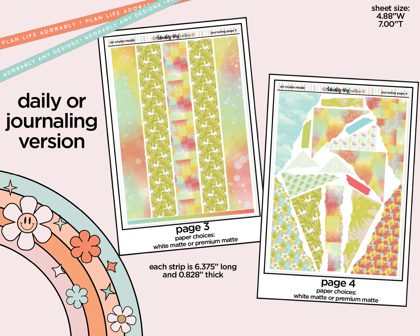 Journaling and Daily Planning On Cruise Mode Planner Sticker Kit