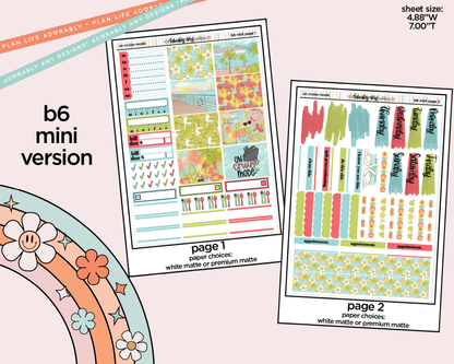 Mini B6 On Cruise Mode Weekly Planner Sticker Kit sized for ANY Vertical Insert