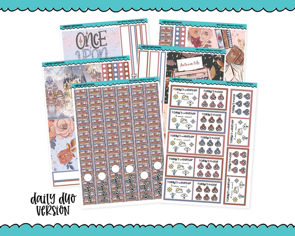 Daily Duo Once Upon a Time Fall Reading Fantasy Themed Weekly Planner Sticker Kit for Daily Duo Planner