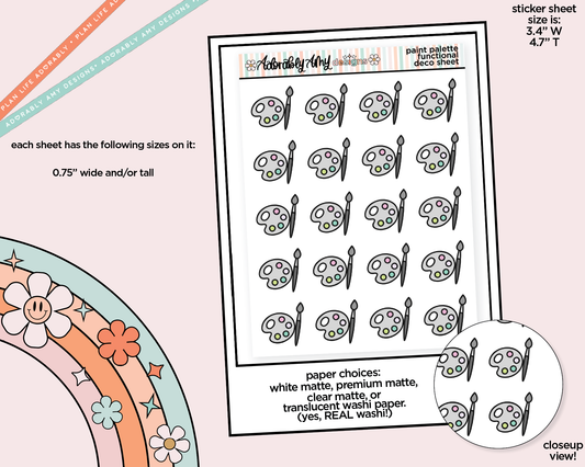 Paint Palette Doodled Icon Stickers